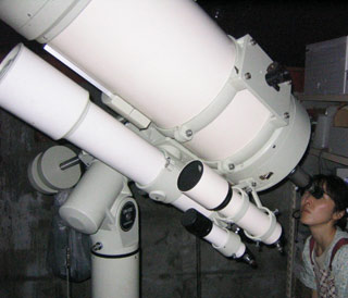 大きな望遠鏡で天体観測