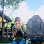 毘沙門沼でソフトクリーム