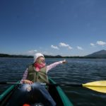 桧原湖カヌーと磐梯山